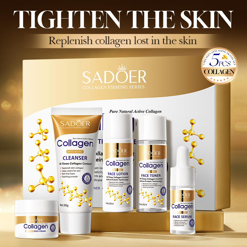Luxury Skincare Kit - 5 adet SADOER Kollajen Cilt Bakım