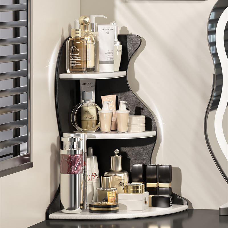 Luxury Skincare Gift Box - Deri Lüks Çok Katmanlı Raf, Komodin